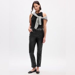 NWT GAP High Rise Vegan Leather Vintage Slim Pants